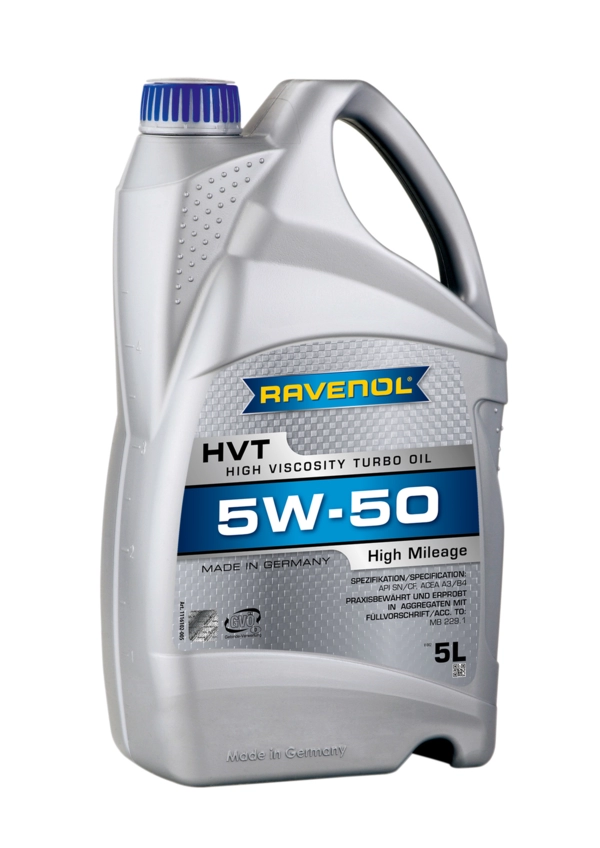 RAVENOL HVT High Viscosity Turbo Motor Yağı SAE 5W-50 5 Litre